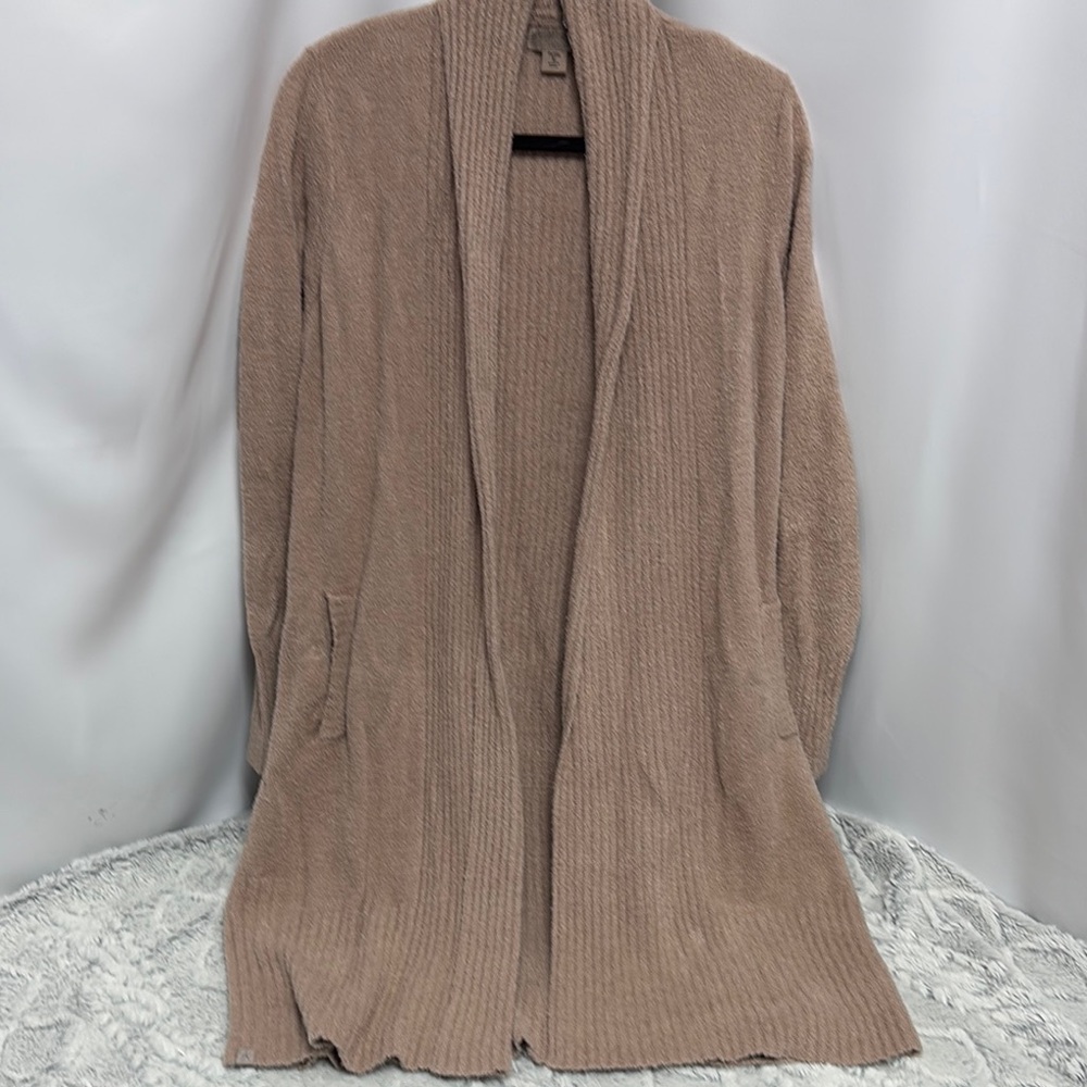 Barefoot Dreams Cozy Chic lite knit Open Cardigan Size Medium petite